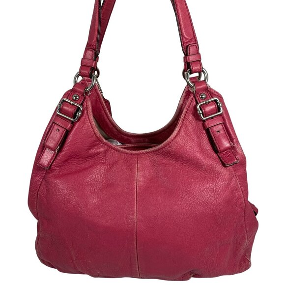 COACH Madison Maggie Triple Compartment Slouchy Shoulder Bag Tote Barbie Pink - Picture 4 of 16